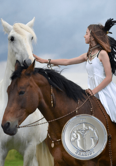 First Nations girl with horses